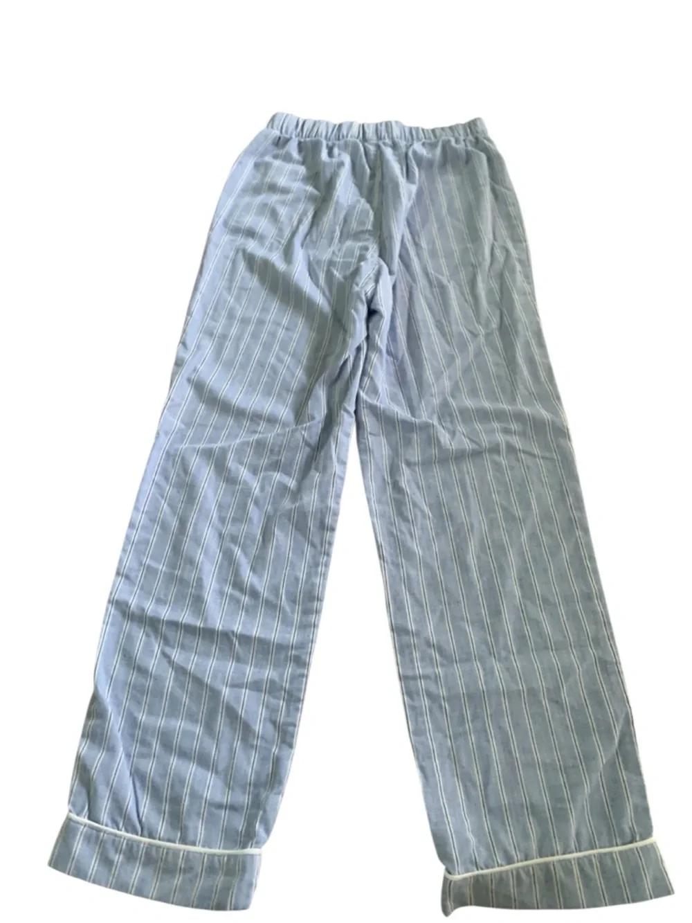 GAP Lightweight Light Blue Striped Short-Sleeve Button-Up Pajama Set- UNISEX